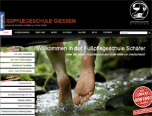 Tablet Screenshot of fusspflegeschule-giessen.de